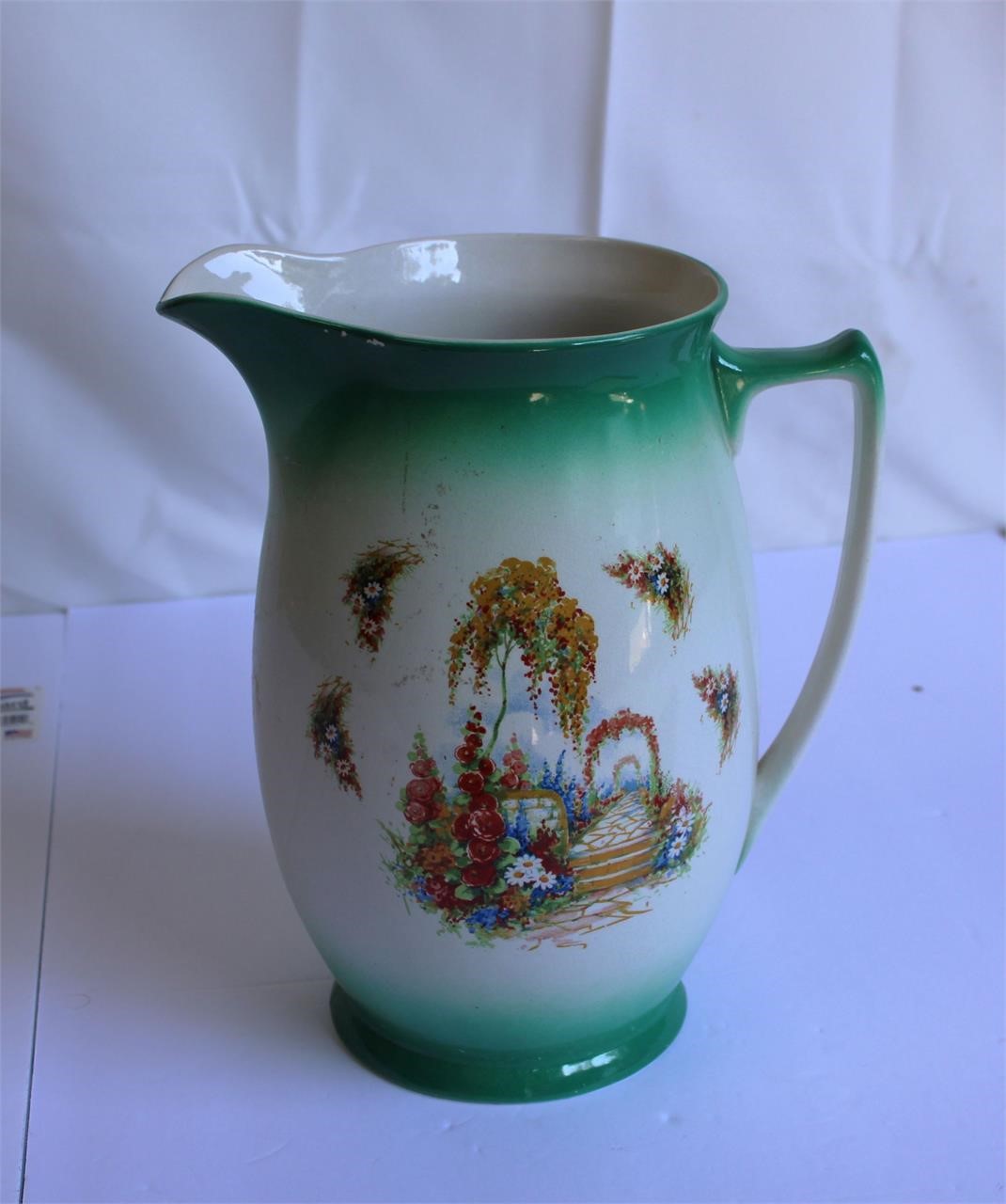 Vintage Water Pitcher 11" Tall