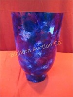 Hand Stained Vase Approx. 6 3/4" x 11" tall
