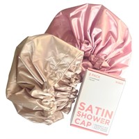 Night Satin Shower Cap  2-pack