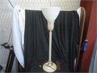 Vintage Tall Desk Lamp with Milk Glass Shade