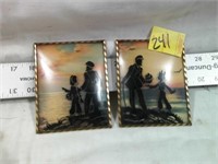 VINTAGE CONVEX SILHOUETTE REVERSE PAINTED FRAMES