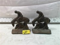 ART DECO CAST IRON BOOK-ENDS