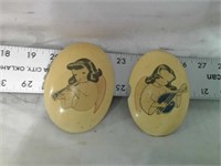 VINTAGE CHALKWARE PIECES BUTTE, MONTANA 4" x 3"