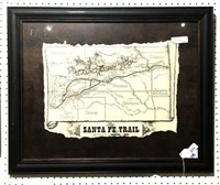 Santa Fe Trail Framed Map by Frank Cooper