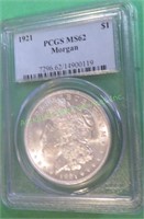 1921 MS 62 PCGS Morgan Dollar