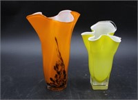 Pair of Blown Glass Vases