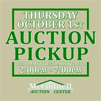 Auction Pickup: Thursday, October 1st | 2 - 7:00pm