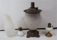 Vintage Oil Lamps and a Shade