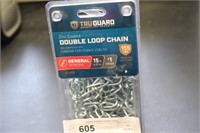 Zinc Plated Double Loop Chain 15 Ft