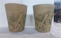 Vintage Burley Clay Products flower Planters