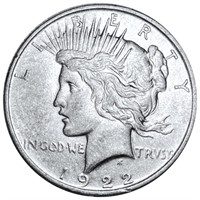 1922-D Silver Peace Dollar LIGHTLY CIRCULATED