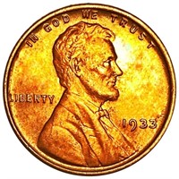 1933 Lincoln Wheat Penny UNC RED