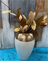 11 - DECOR VASE W/ FAUX LEAVES (B30)