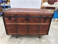 Wooden decorative chest 40in long 22 1/2 in tall