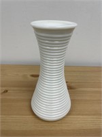 Vintage Milk Glass Flower Vase Ribbed