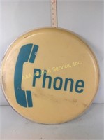 Plastic phone sign