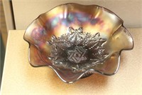 Carnival glass bowl