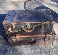 (2) Antique Suitcases