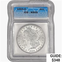 1884-O Morgan Silver Dollar ICG MS65