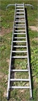 [CH] 24ft Aluminum Extension Ladder w/ Stabilizer
