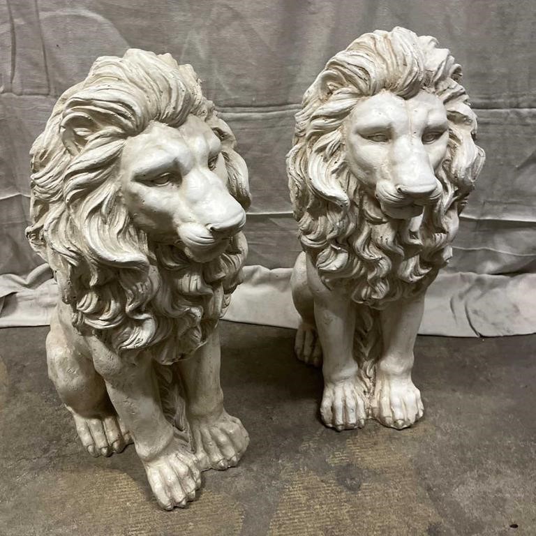 2ft Fiberglass Lion Statues