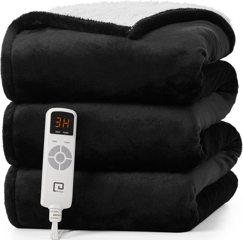 Cozy Sherpa Heated Blanket - 50x60