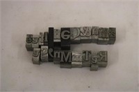 25 Vintage Metal Printers Blocks #1