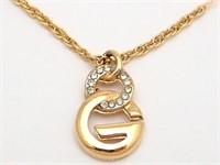 Givenchy Gold Tone Rhinestone Necklace