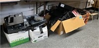 5 Boxes of Wifi Routers, Binders, Laptop Cases &