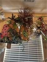Fall and Christmas wreaths and designs