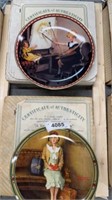 Knowles decorative plates with certificates