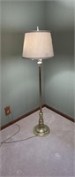 Vintage polished brass 4-light 56 inch floor lamp