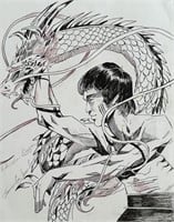 Bruce Lee - Drawin on paper