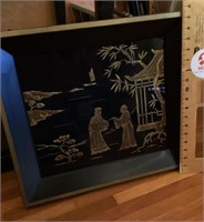 Asian framed light up art --heavy