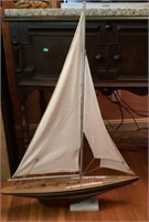Sailboat model on stand