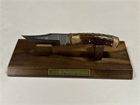 DECORATIVE DAMASCUS DUCKS UNLIMITED KNIFE (9.5")