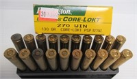 (20) Rounds of Remington 270 win 130GR.