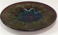Carnival Glass Floral Tray