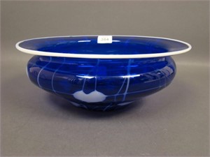 Imperial Cobalt Blue Leaf & Vine Bowl