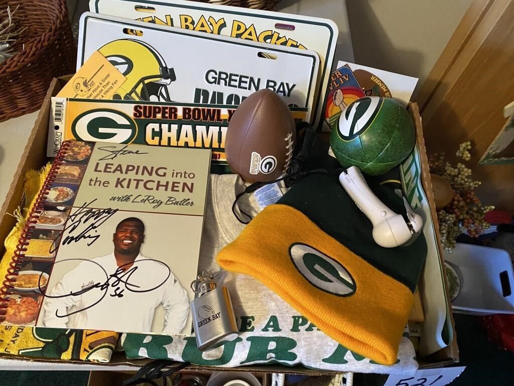 AUTOGRAPHED LEROY BUTLER COOKBOOK & PACKER ITEMS | Live and Online ...