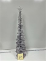 Large Silver Cylinder Pine Tree