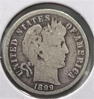 1899 Barber Dime