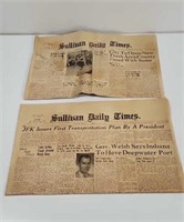 1962 Sullivan Indiana Newspapers