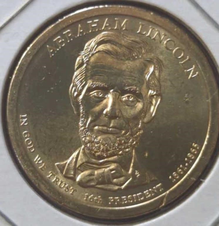 Uncirculated Abraham Lincoln US presidential $1