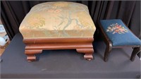 2 Antique Foot Stools