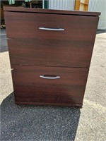 Two drawer cabinet on casters 
• 18" x 20" x