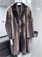 Fur Coat Jacket Brown Long