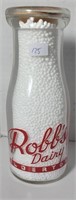 RARE ROBBS DAIRY ACL MILK BOTTLE HP ILDERTON ONT