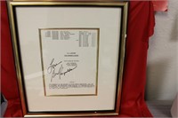A Framed Burt Raynolds Signature