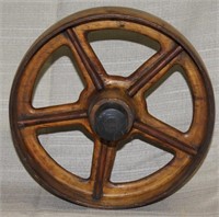 wooden wheel/pulley foundry form 7.5" dia.